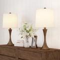 Hastings Home Hastings Home Flared Table Lamps- Set of 2, Bronze 636021BWQ